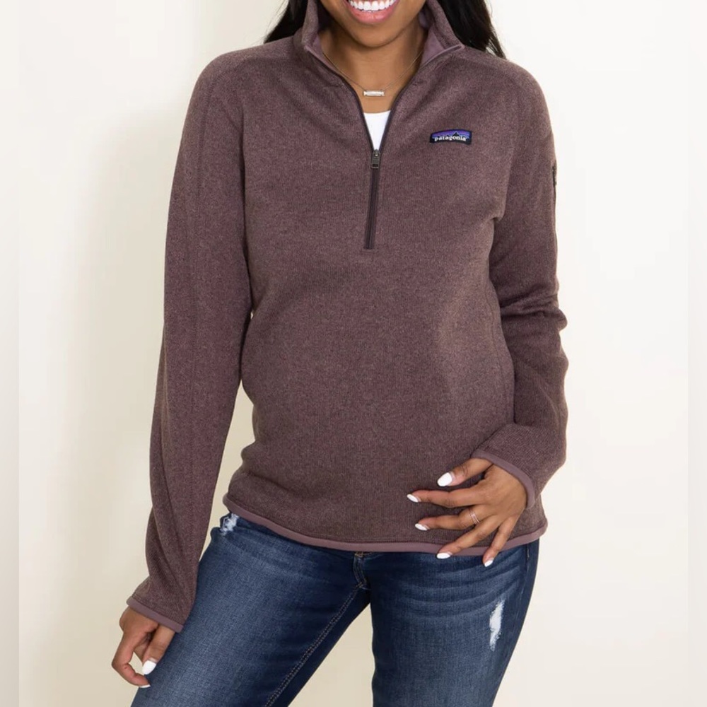 Patagonia Women's Brown Quarter-Zip Sweater